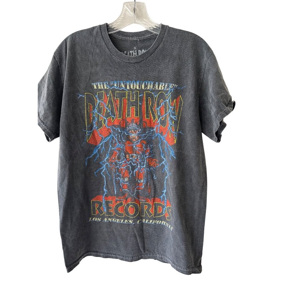 DEATH ROW RECORDS Graphic Cotton Tee Shirt Washed Faded Size M